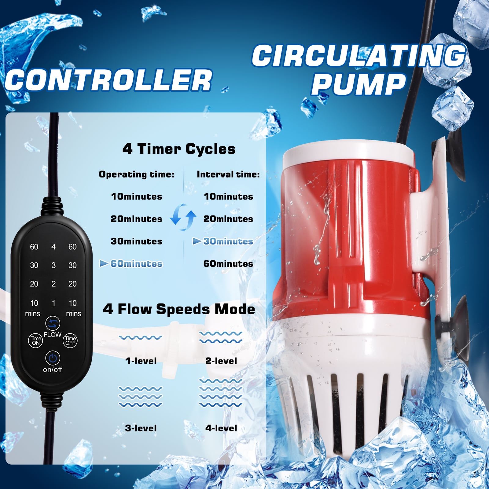 Ice Machine for Knee After Surgery Cold Therapy Machine for Sports Injuries Sprains Reduce Swelling with Digital Timer Quiet Pump