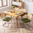 thumbnail image 2 of Sillas de comedor Zesthouse de ratán natural, juego de 2 unidades, color verde oliva, 2 of 9