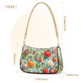 thumbnail image 3 of FORMRS Womens Shoulder Bag with Chain Strap Clutch Purse Cute Tote Handbag, Green Floral Tomatoes, 3 of 7