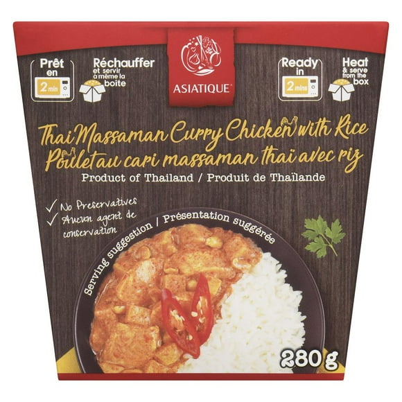 Asiatque Thai Massaman Chicken Curry with Rice 280 G Meal Kit