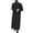 Black@GC@, variant on CONZONE Mens Muslim Kaftan Abaya Long Sleeve Robe For Men Trendy Solid Color Lapel Arab Thobe