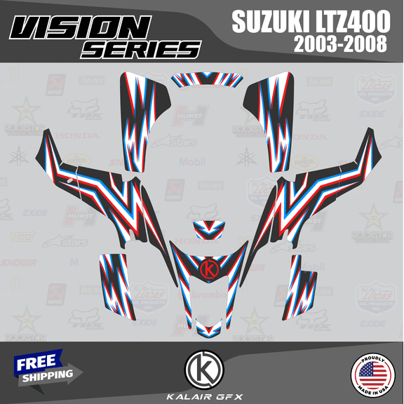 Kalair GFX Graphics Kit for Suzuki LTZ400 (2003-2008) Vision Series