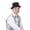 Black, variant on Dress-Up-America Rhinestone Top Hat for Men and Women (Red)