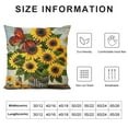 thumbnail image 5 of Orinice  Sunflowers Decor Pillow Covers with Butterfly Pattern Wood Background Home Sweet Home Rustic Farmhouse Decorations Summer Autumn Decorative Pillow Case White, 5 of 5
