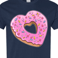 thumbnail image 4 of Inktastic Heart Shaped Donut with Pink Icing and Sprinkles T-Shirt, 4 of 5