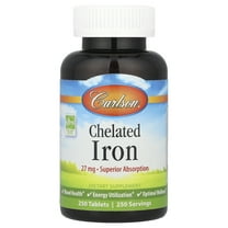 Carlson Chelated Iron, 27 mg, 250 Tablets