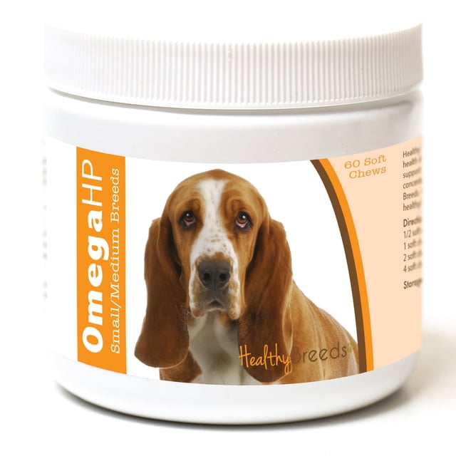 Suplemento para perros Healthy Breeds Basset Hound Omega HP 60 Chews