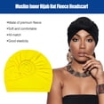 thumbnail image 4 of Minnieouse Turbante Nudo Interior Hijab Frente Color sólido Estilo simple Estiramiento Plisado Pañuelo para la cabeza Sombrero universal Gorro Boda Sombreros Amarillo Minnieouse AP011272-02B, 4 of 6