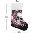 thumbnail image 2 of Coolnut 1PCS Halloween Skull Christmas Stockings Personalized 18”Large with Plush Cuff Christmas Decorations Stocking Holiday and Family Stocking Tree Fireplace Decor Decor Gifts, 2 of 7