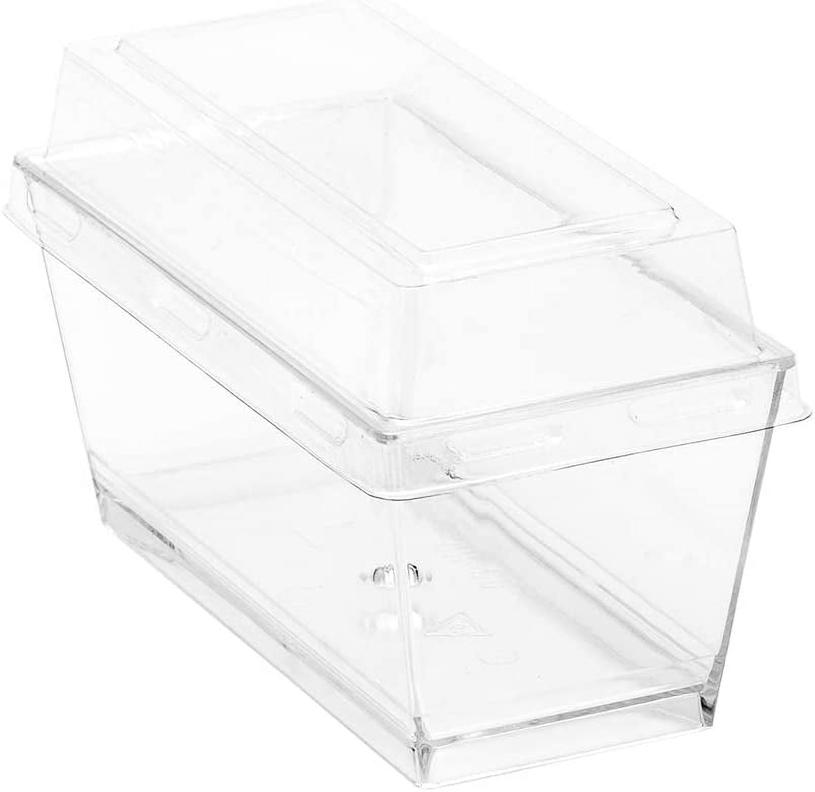 Rectangular Container, Clear with Lid, Frosted - 13058