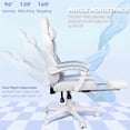 thumbnail image 3 of Bossin Gaming Chairs with Footrest,Massage Leather Game Chair for Adults,Big and Tall Gamer Chair with Headrest and Lumbar Support, 3 of 7