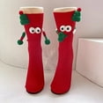 thumbnail image 2 of Unisex Cute 3D Socks Soft Crew Stocks Holiday Gifts for Couple Friends Family Red Free Size, 2 of 5