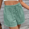 thumbnail image 6 of Women's Summer Casual Lace Elastic Waist Shorts Cute Eyelet Beach Vacation, 6 of 9