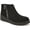Black Microfiber, variant on Bzees Womens Freestyle Faux Suede Platform Ankle Boots