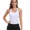 white, variant on Anferry Womens Sports Tops Tank Top with Built in Bra Workout Crop Top U Neck Ribbed Seamless Yoga Tight Fit