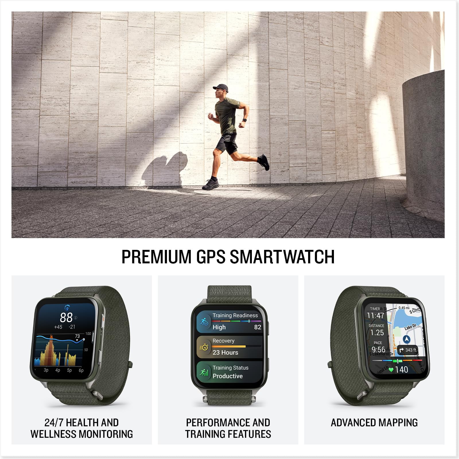 Garmin Venu X1, Thin and Lightweight GPS Smartwatch, AMOLED Display, Advanced Health and Fitness Features, Moss with Titanium Caseback and Moss ComfortFit Nylon Band