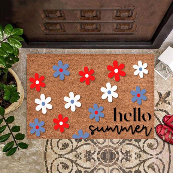 Clearing Stock! Summer Doormat a Summer Welcome Sign Hello Sunshine Doormat Funny Cute Doormat Door Mat Welcome Friends Doormat Funny Doormat New Home Door Mat (1Pc Floor Mat)