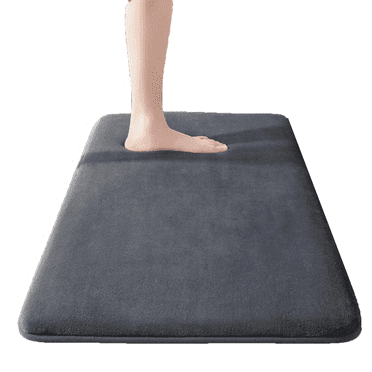 AUQ Bath Rug,Ultra-Absorbent Design Bathroom Mats,Quick-Dry Technology Memory Foam Bath Mat,Dark Grey