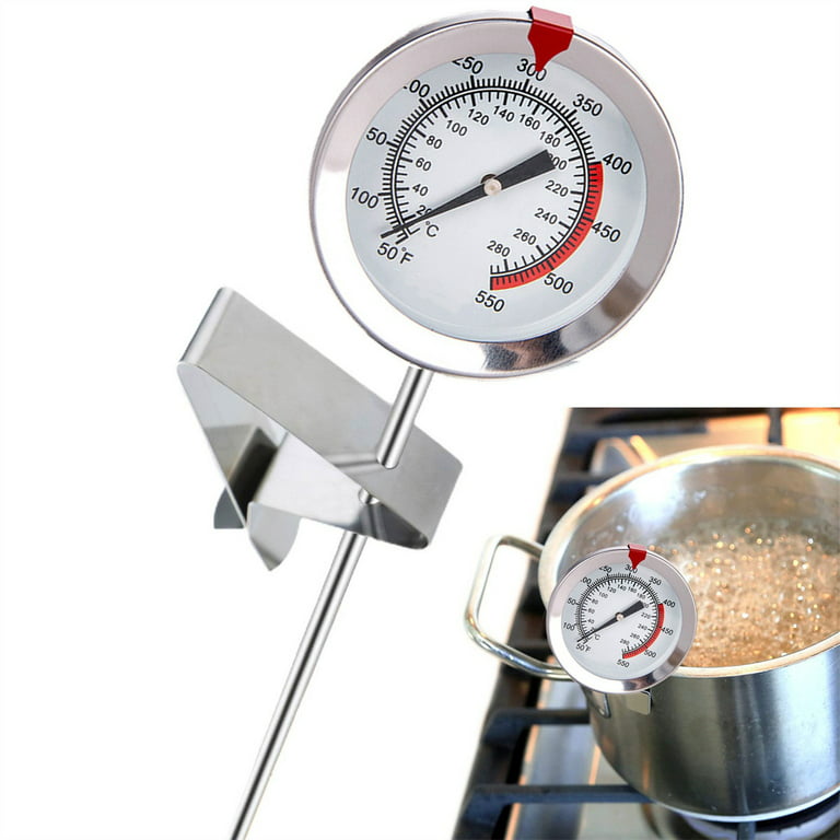 12 Barbecue Deep Fry Thermometer - Instant Read Dial Thermometer with  Clip, Extra Long Stainless Steel Probe, for Food Cooking, Turkey Frying, BBQ  Grill, Pot, Pan, and Kettle 