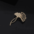 thumbnail image 3 of Ginkgo Leaf Brooch Female Cute Retro Design Sense Rhinestone Anti-Empty Brooch Clothing Accessories, 3 of 3