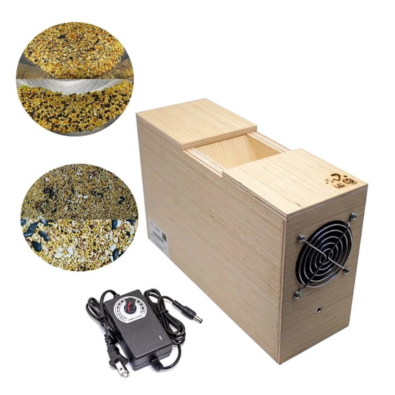 Eurhowing Electric Bird Seed Cleaner and Husk Separator Machine, Adjustable Speed Fan, Efficient Feed Saver for Parrots, Finches, Birds
