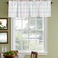thumbnail image 3 of 2 Pack Valances for Window, White Plaid Grid Short Curtains for Kitchen Bedroom Living Room, Colorful Line Modern Simple Geometric Rod Pocket Small Window Treatment Valance Drapes 42 x 12 Inch, 3 of 8
