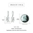 thumbnail image 3 of Midir&Etain Lung Cancer Awareness Earrings 925 Sterling Silver Pure Butterfly Dangle Drop Earrings White Ribbon Cancer Survivor Jewelry Gifts for Women, 3 of 7