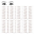 thumbnail image 1 of 8PCS Brow Tattoo Eyebrow Peel Off Temporary Tint Waterproof 4d Realistic Sticker Angled Stencil Removal Practice Drawing Color Sheets Patches Women Girls Makeup(Brown), 1 of 6