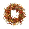 thumbnail image 2 of Artificial Fall Wreath Harvest Wreath Autumn Wreath Fall Berries Wreath for Indoor Outdoor Wedding Party Celebration Decoration 45cm, 2 of 10