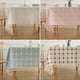 thumbnail image 5 of Xiao Hua 1 pieza de mantel de mesa de comedor de tela rectangular a cuadros blancos, impermeable y a prueba de polvo, mantel de mesa de comedor y café, decoración de 200 * 140 cm, 5 of 5