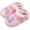 Different Pink Horse, variant on L-Run Kids Fluffy Fuzzy Slippers Boys Girls House Home Slippers with Strap Slip-on Shoes 7.5-8