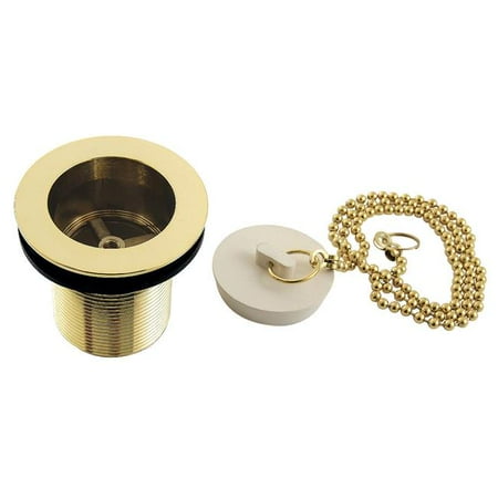 

1.5 in. Chain & Stopper Tub Drain with 2 in. Body Thread Polished Brass