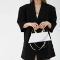 thumbnail image 5 of Bolsos de hombro de piel de cocodrilo sólida de lujo ligeros, bolso de estilo de diseñador con nueva personalidad, bolsos cruzados de mano de alta calidad 2024 para mujeres, 5 of 5