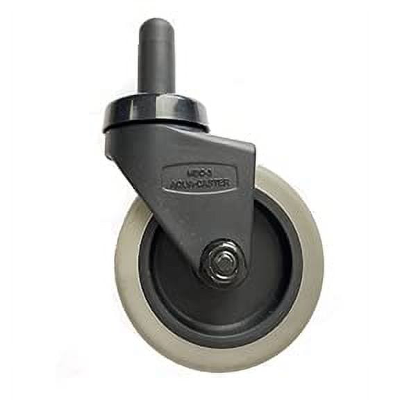 Set of 4  Casters for  WaveBrake Mop Buckets - 3" Non-Marking Wheels (Black/Gray)