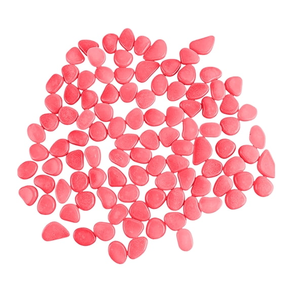 Glow in The Dark Decorative Pebbles 100pcs 2cm Luminous Stones for Garden Planter Aquarium Indoor Outdoor DIY Decoration,Colour as Pictured
