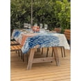 thumbnail image 2 of Outdoor Tablecloth with Umbrella Hole & Zipper, Sea Turtle Coastal Rectangle Tablecloth 60x84 Inch, Blue Red Summer Beach Coral Nautical Vintage Patio Table Cover Waterproof Table Cloth for Picnic, 2 of 7