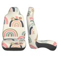 thumbnail image 2 of LAKIMCT Hand Drawn Rainbow Car Seat Covers Vehicle Front Seat Covers Universal Fit Seat Protector, 2 of 9