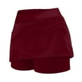 thumbnail image 4 of HZLPFO Women's Tennis Skirt Shorts High Waisted Golf Skorts with Pockets Workout Athletic Casual Outfit Clothes Womans Skirt Brick Red,L, 4 of 4