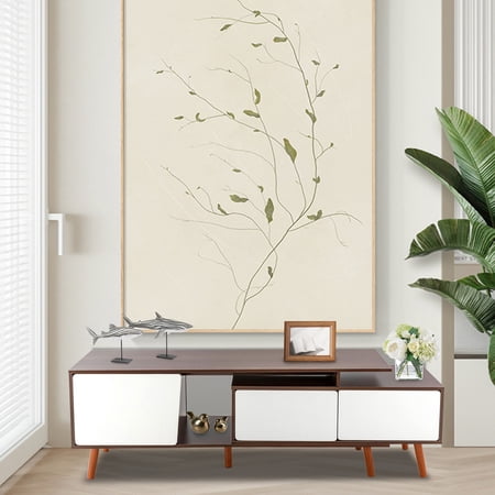 Modern TV Stand Cabinet for Home Gaming Entertainment Center TV Media ConsoleAdjustable for Living Room