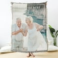 thumbnail image 4 of Woven Blanket Throw Personalized Photo Blanket Woven Customized Gifts for Family Friends Co-Workers on Birthday Anniversary Christmas Soft and Lightweight Blanket Woven with Fringe Blankets, 4 of 5