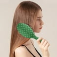 thumbnail image 2 of Green Christmas Snowflake Pattern Hair Brush,Girls Detangling Hair Brush,Glide Through Tangles with Ease for Wet & Dry Hair,8.8"X2.8", 2 of 7