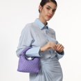 thumbnail image 5 of Bolso tejido para mujer, bolso bandolera pequeño con correa de hombro desmontable, bolso con asa superior para niñas, 5 of 5