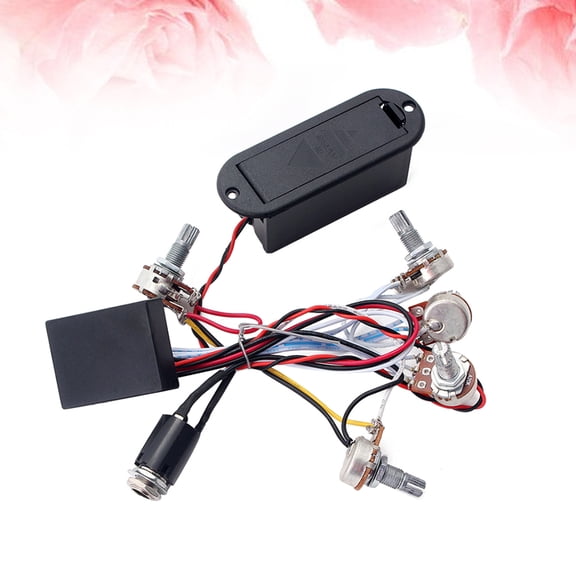 OUNONA Bass Guitar 3 Band Equalizer with Volume Tone Pots Balance Volume Eq Preamp Circuit