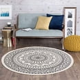 thumbnail image 2 of Luxury Multicolor Mandala Circle Rug, Hand Crafted with Eco-Friendly Colors, Lightweight Round Rug for Indoor and Outdoor Use, 2 of 8