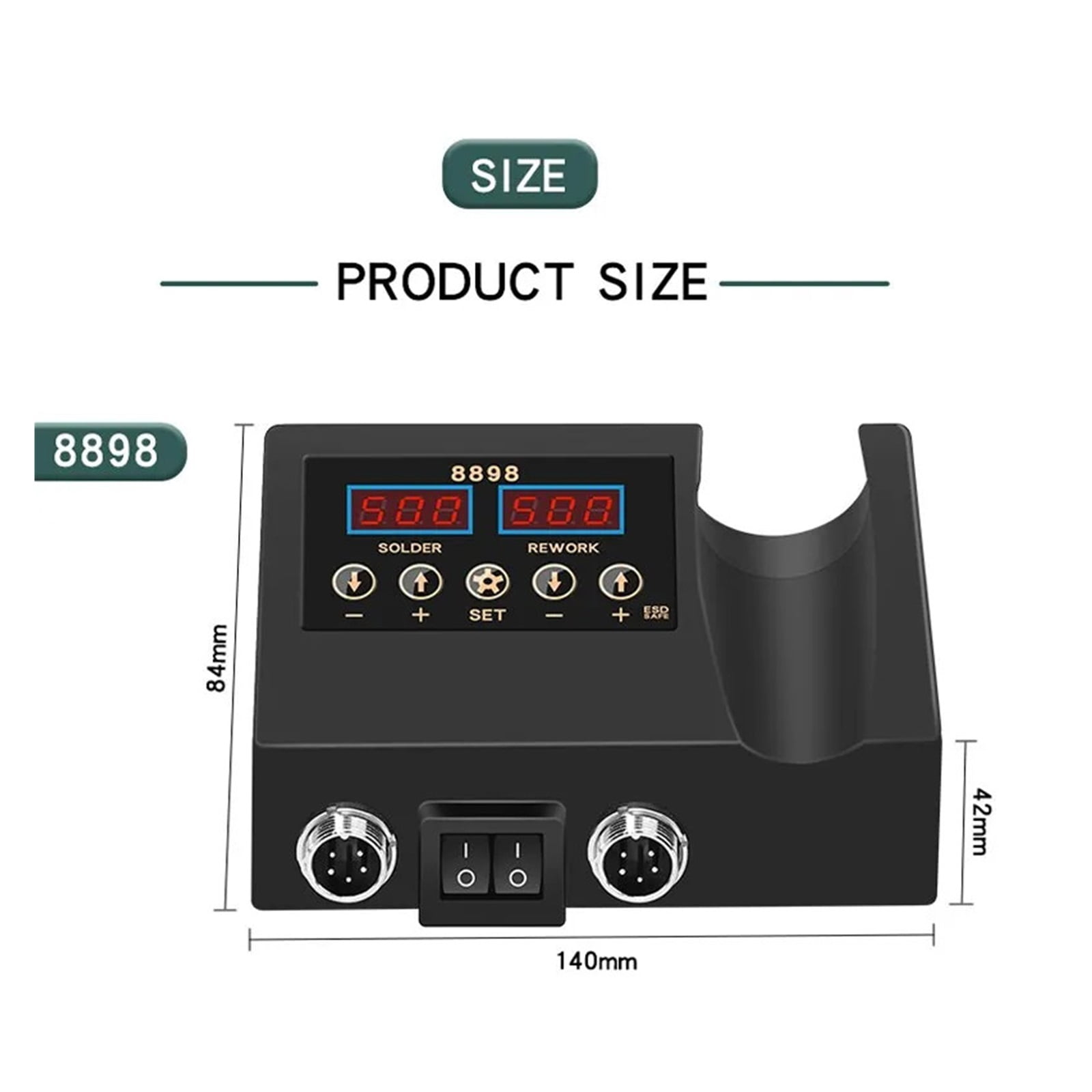 Welding Station Heat Gun Electric Soldering Iron Dual Digital Display Two In One Welding Station Welding Maintenance Tool Combination ,High Temperature Resistant