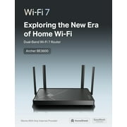 TP-Link Dual-Band BE3600 WiFi 7 Router with dual 2.5Gbps Ports, USB 3.0, 4x External Antennas, Parental Controls, and HomeShield. Archer BE3600.