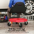 thumbnail image 4 of HOMCOM Tabouret de Mécanicien Roulant, Tabouret de Garage Capacité de 300 Lb, Rouge, 4 of 10