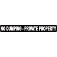 thumbnail image 2 of 10in x 1.25in No Dumping-Private Property Sticker, 2 of 2