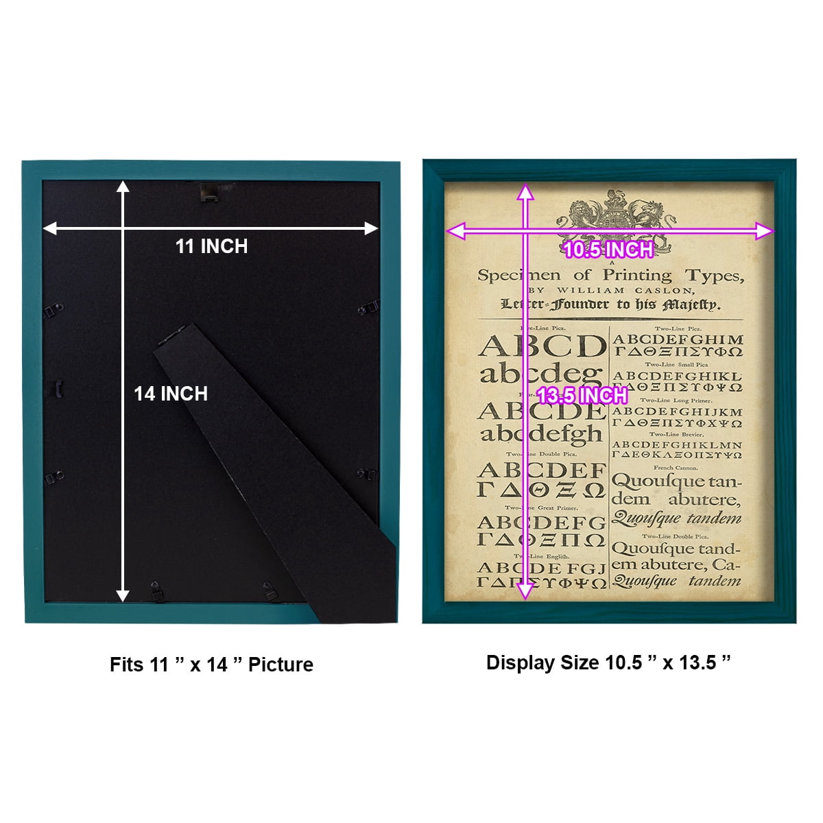 Encyclopediae VI -Framed Print w/glass-Ocean Blue
