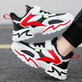 thumbnail image 6 of AUDeals Kids Basketball Shoes - Air Cushion Mid Top Breathable Mesh Sneakers for Toddler Boys Girls (Red, 9-9.5 Years), 6 of 8